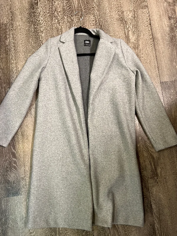 Zara Long Open Coat Jacket (Size Medium)Double-Breasted Coats