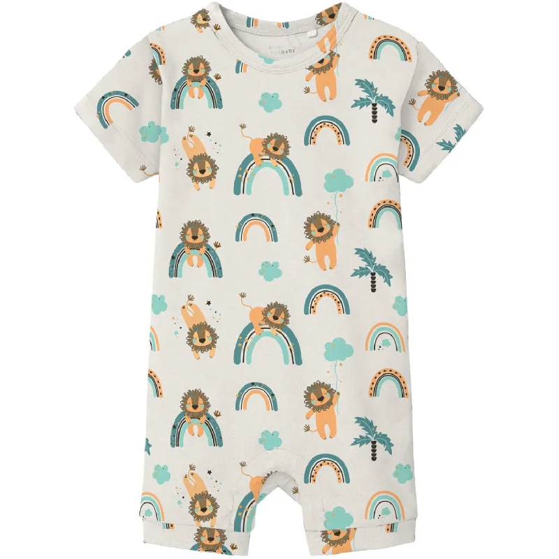 Name It Jet Stream Lions And Rainbows Vroels Sunsuit