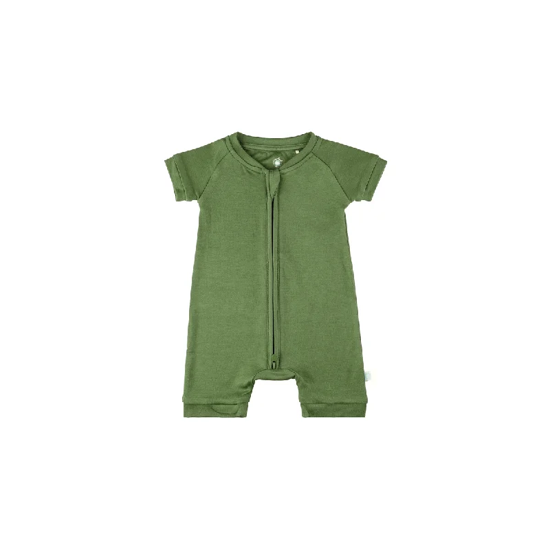 Hunting Short Sleeve TopsBaby Short-Sleeve Bamboo Romper | Olive