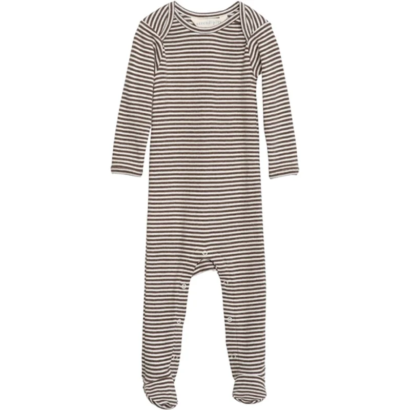 Serendipity Chestnut/Offwhite Baby Suit Stripe