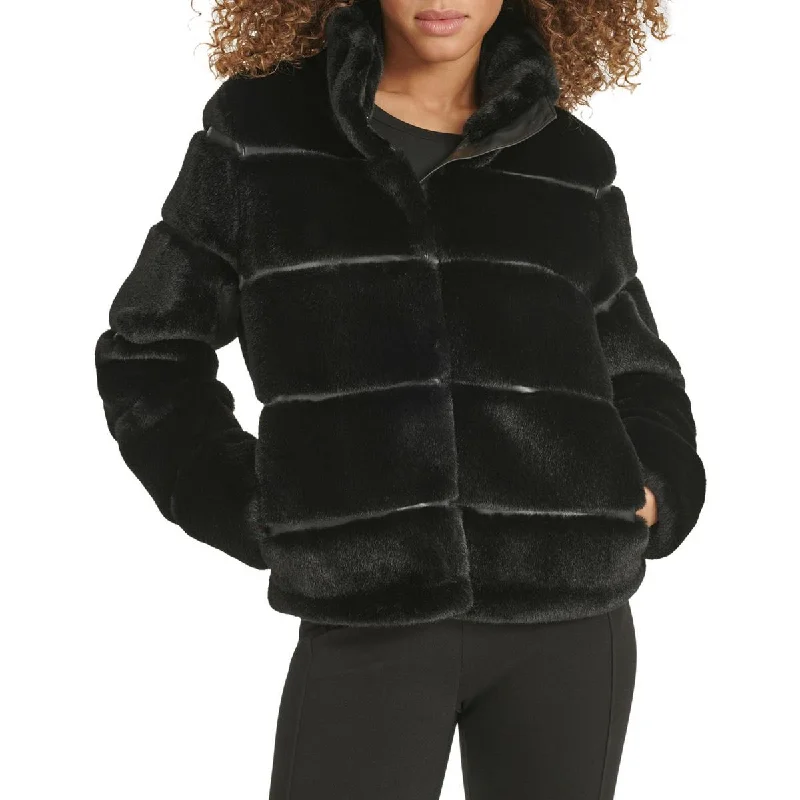 Womens Faux Fur Outerwear Faux Fur CoatHiking Overcoats