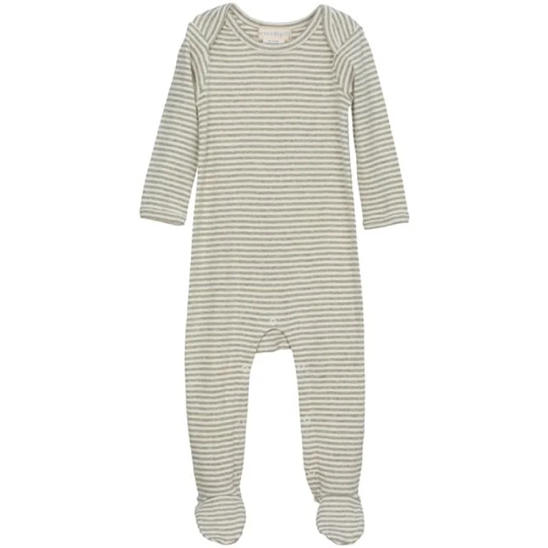 Serendipity Sage/Ecru Baby Suit Stripe Feet