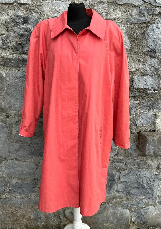 80s coral coat  uk 14-16Pocketed Overcoats