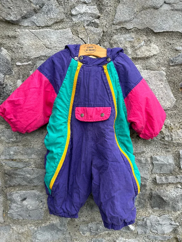 80s Purple winter suit  12m (80cm)