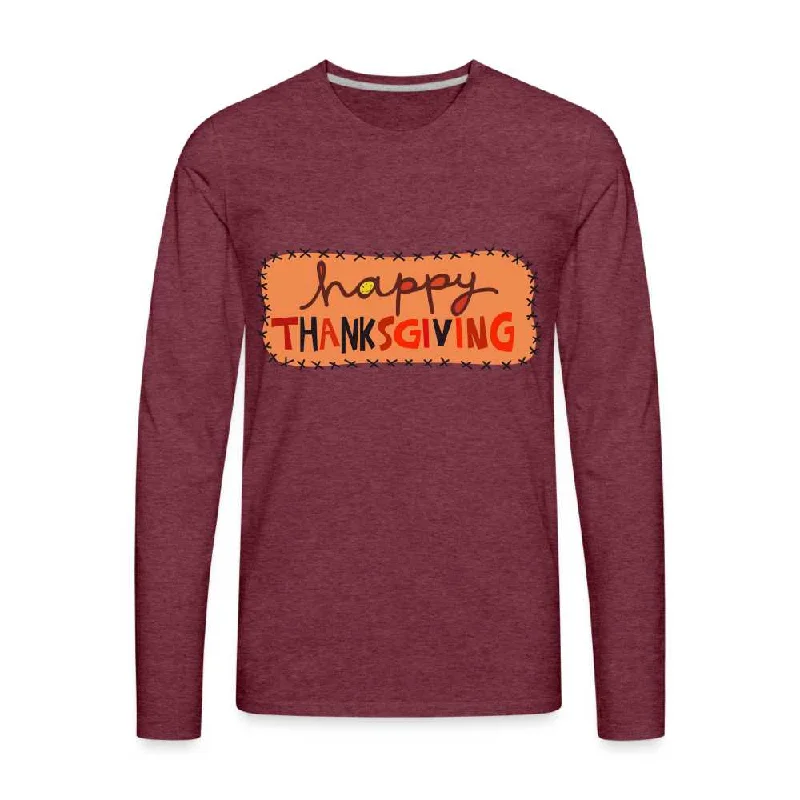 Glitter SweatshirtsHappy Thanksgiving Men's Premium Long Sleeve T-Shirt