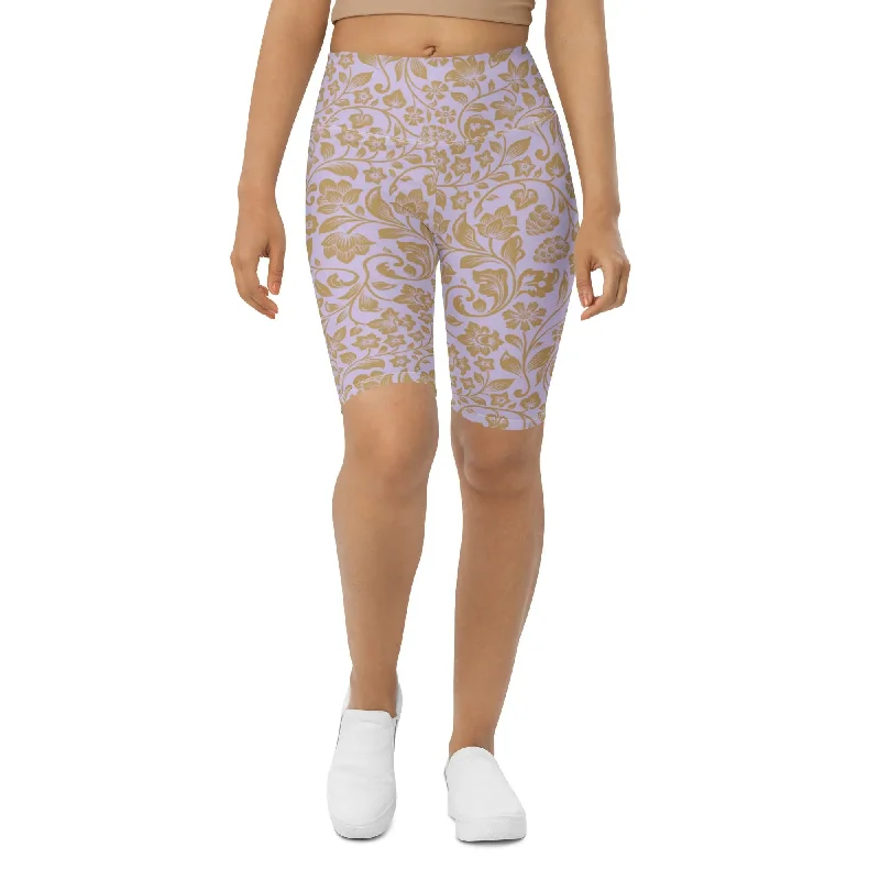 Vintage Hoodies"Floral Lace" Collection - Yoga Long Shorts