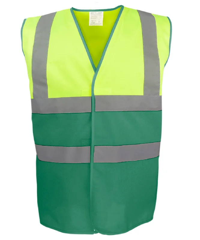 Hi-vis Yellow/Paramedic Green - Hi-vis two-tone waistcoat (HVW122)Urban Overcoats