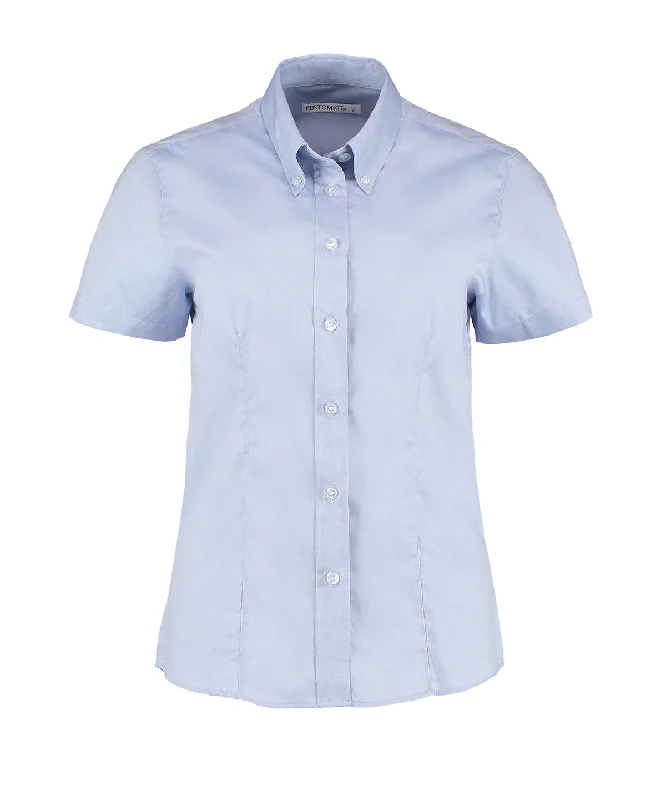 Slim Fit Short Sleeve TopsLight Blue* - Women's corporate Oxford blouse short-sleeved (tailored fit)