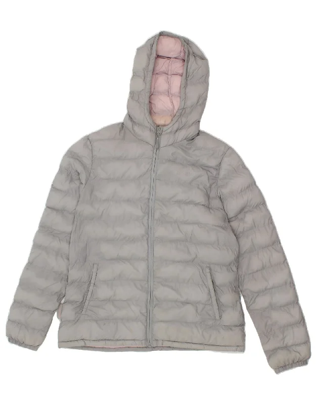 Ruffled SweatshirtsMOUNTAIN WAREHOUSE Womens Hooded Padded Jacket UK 14 Large Grey Nylon