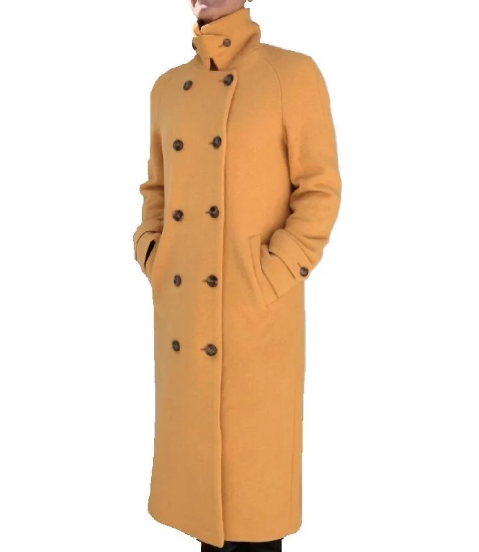 Julia Long Coat In Sonne GoldAsymmetrical Overcoats