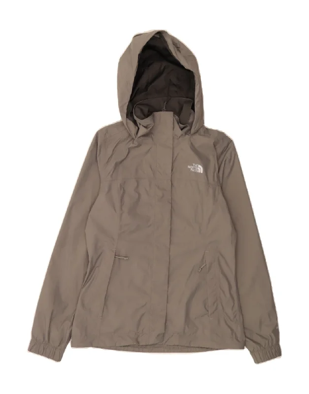 Sherpa-Lined HoodiesTHE NORTH FACE Womens Hooded Rain Jacket UK 6 XS Grey Nylon