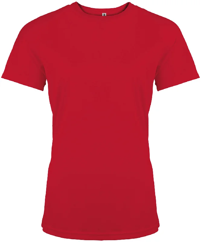 Luxury Short Sleeve TopsRed - Ladies' short-sleeved sports T-shirt