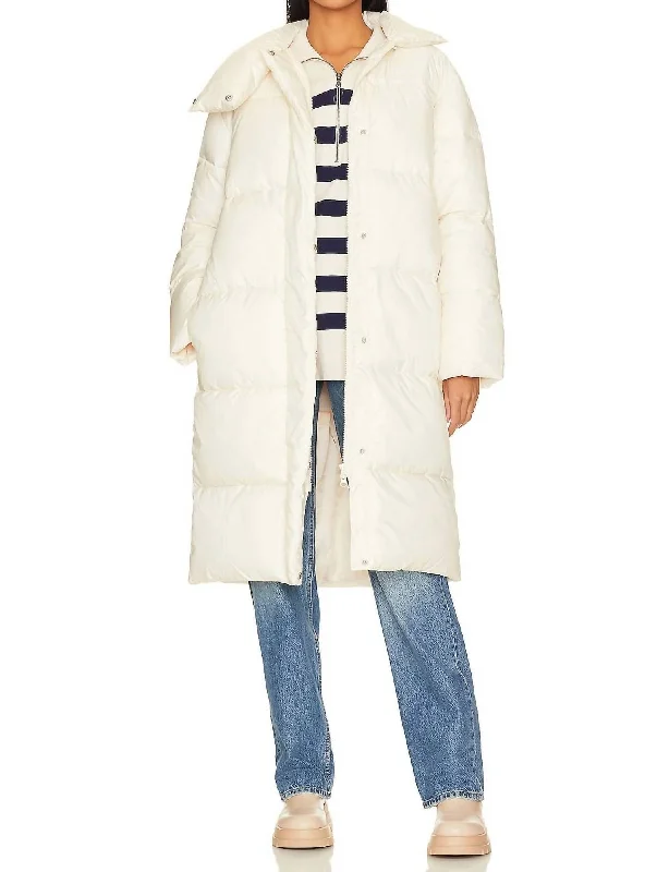 Marlon Puffer Coat In IvoryCape Coats