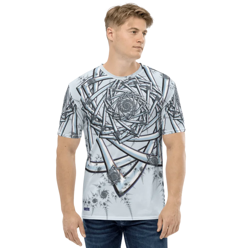 Wool Blend Sweatshirts"Topological Rose" Collection - Men's t-shirt