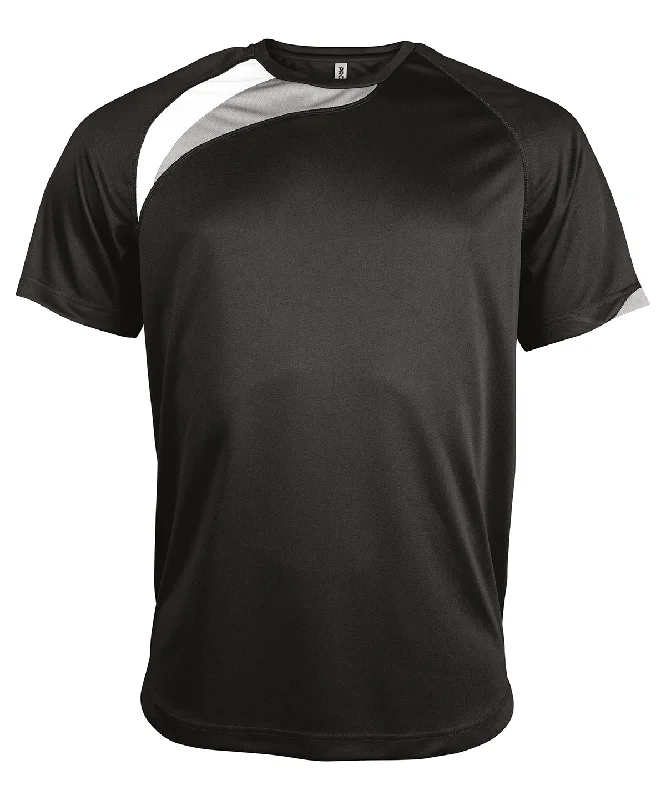 Off-Shoulder Short Sleeve TopsBlack/White/Storm Grey - Adults short-sleeved jersey