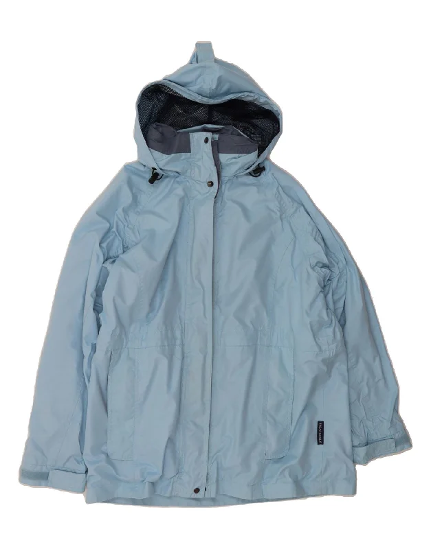 Plush HoodiesTARGET DRY Womens Hooded Rain Jacket UK 14 Large  Blue Polyester