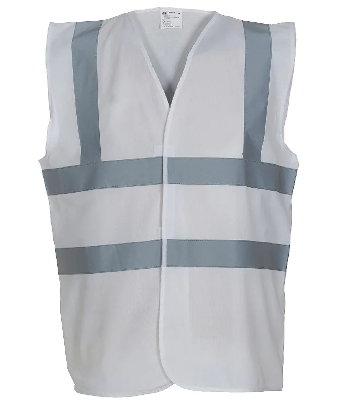 White - Hi-vis 2-band-and-braces waistcoat (HVW100)Flannel Overcoats