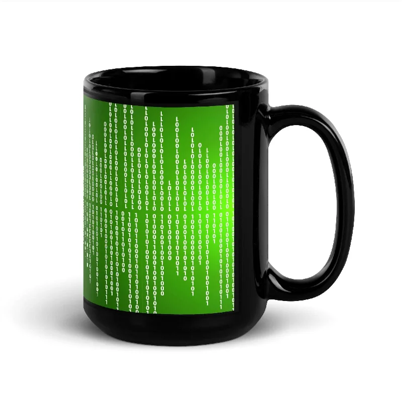 College Sweatshirts"Binary Code" Collection - Black Glossy Mug