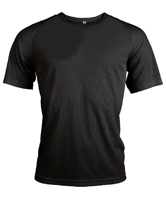 Sports Team Short Sleeve TopsBlack - Men's short-sleeved sports T-shirt