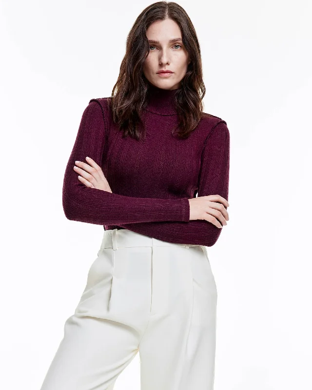 Pointelle Knit Turtleneck