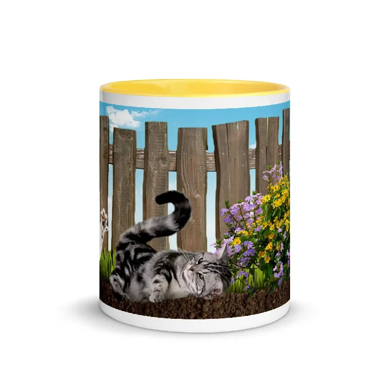 Striped SweatshirtsHome is Where the Cats are - Mug with Color Inside