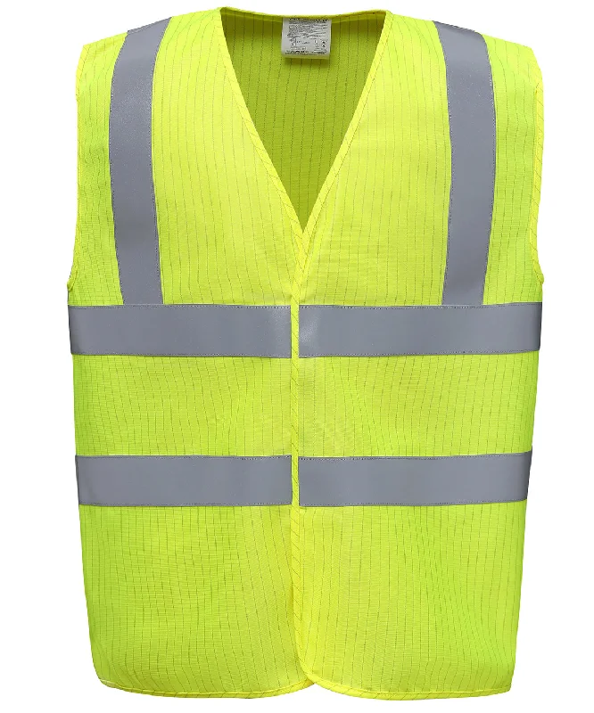 Yellow - Hi-vis flame-retardant anti-static waistcoat (HVW100ASFR)Embellished Overcoats