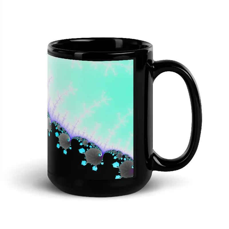 Fringed Hoodies"Dreamy Way" Collection - Black Glossy Mug