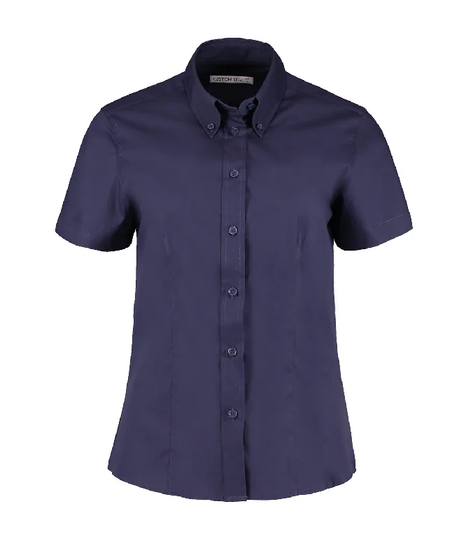 Relaxed Fit Short Sleeve TopsMidnight Navy - Women's corporate Oxford blouse short-sleeved (tailored fit)