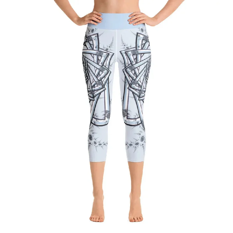 Waterproof Hoodies"Topological Rose" Collection - Yoga Capri Leggings