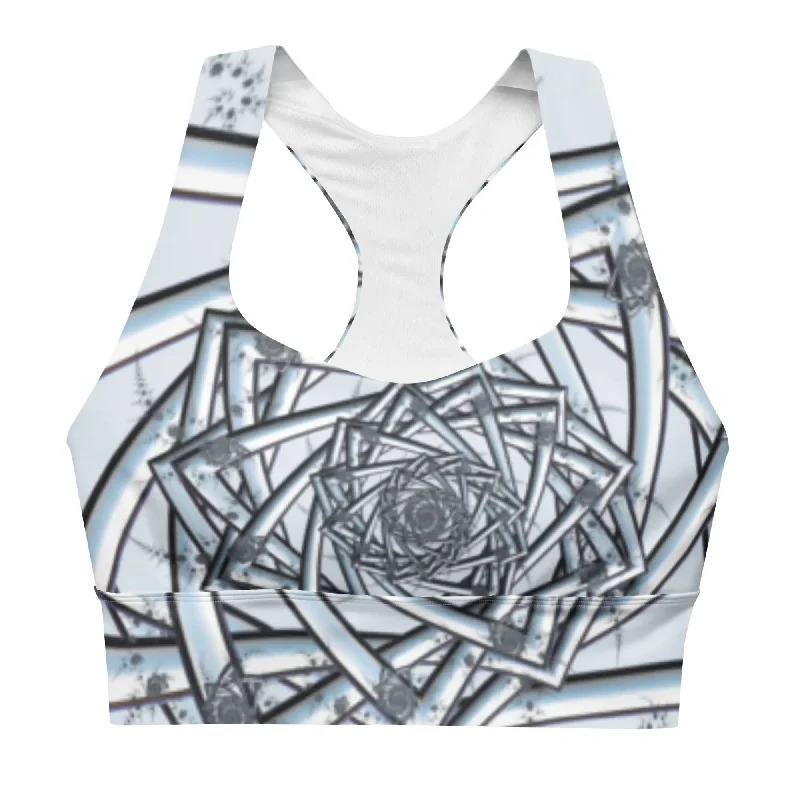 Thermal Hoodies"Topological Rose" Collection - Longline sports bra