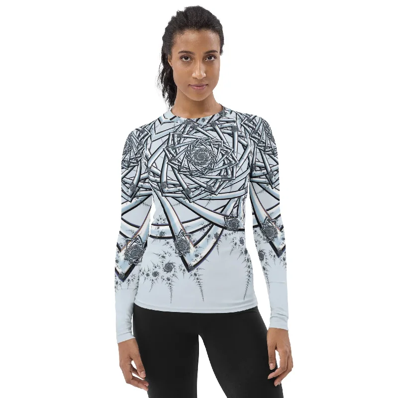 Organic Cotton Sweatshirts"Topological Rose" Collection - Women's Rash Guard