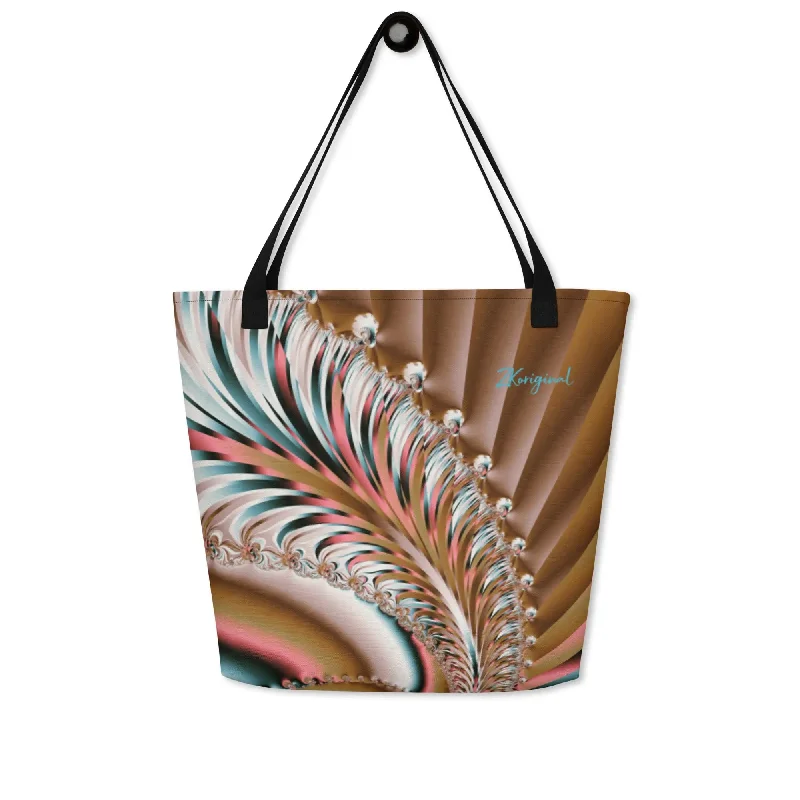 Sheer Hoodies"Summer Spin" Collection by ZKoriginal - All Over Print Large Tote Bag