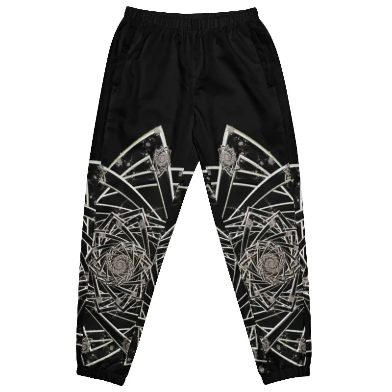 Beaded Sweatshirts"Black Topological Rose " - Unisex Track Pants