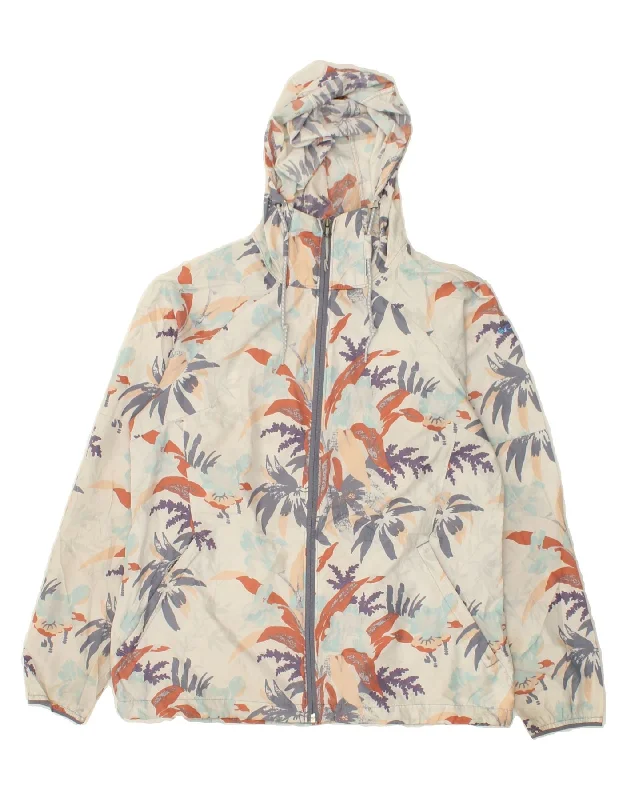 Artist HoodiesCOLUMBIA Womens Hooded Rain Jacket UK 14 Medium Multicoloured Floral Nylon