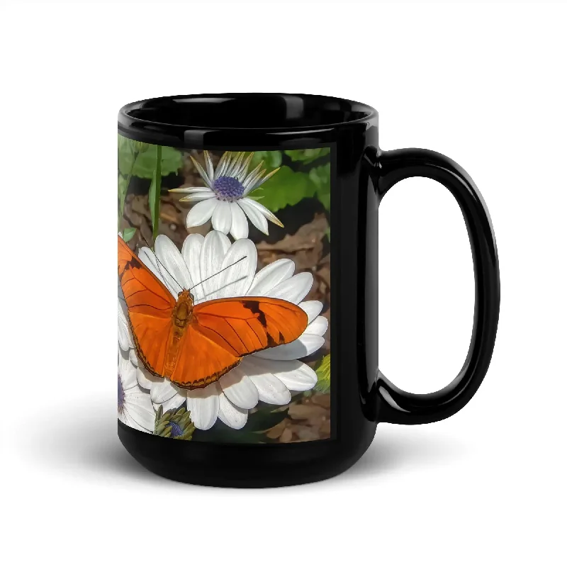 Ski Sweatshirts"Butterfly" Collection - Black Glossy Mug