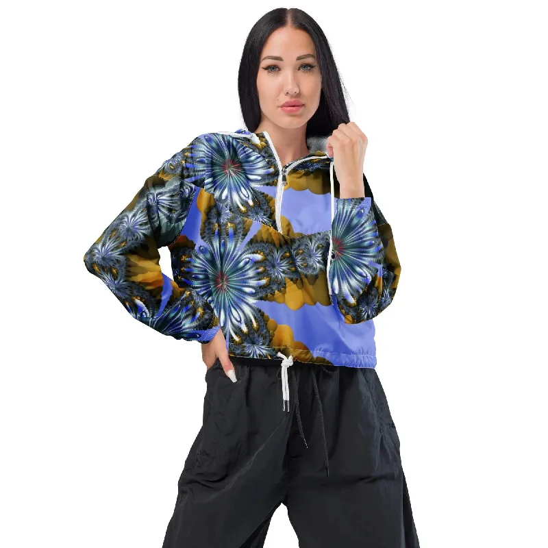 Rainproof Hoodies"Mystical Expansion" Collection - Women’s Cropped Windbreaker