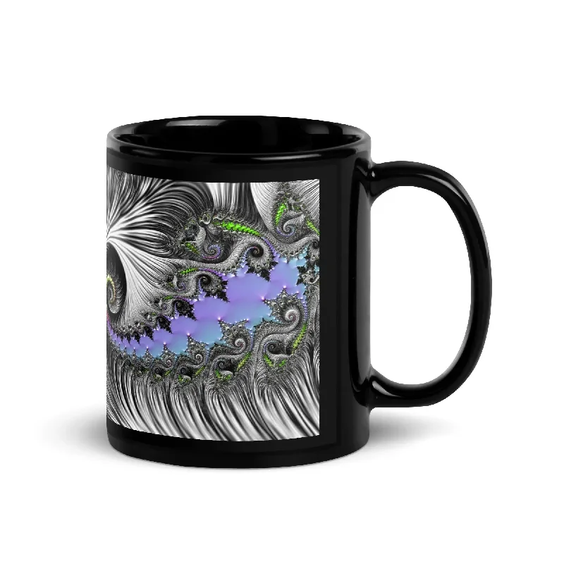 Leather-Paneled Sweatshirts"Extravaganza" Black Glossy Mug