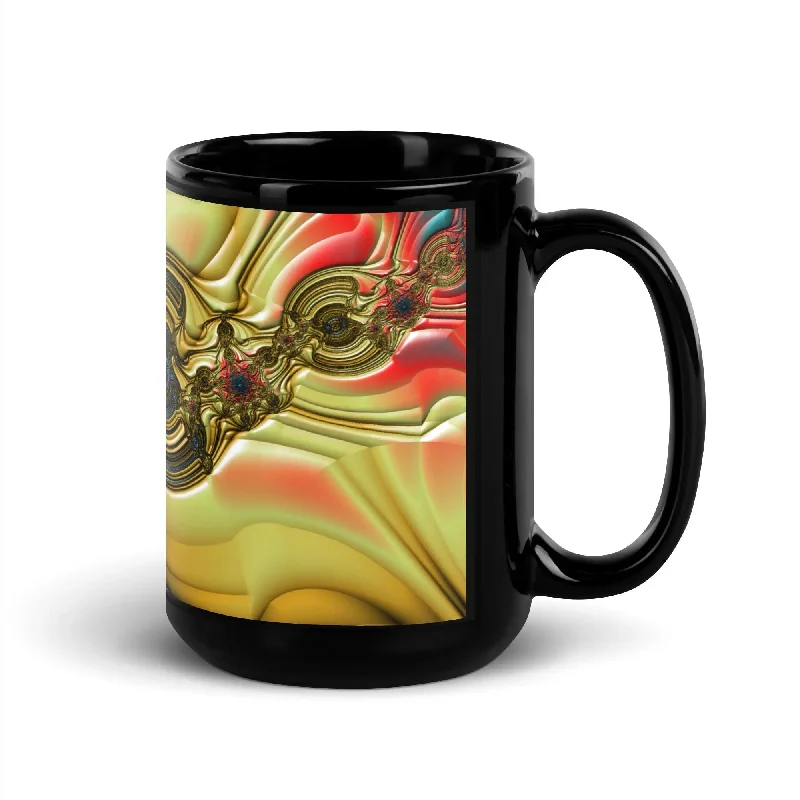 Tasseled Sweatshirts"Golden Way" Black Glossy Mug