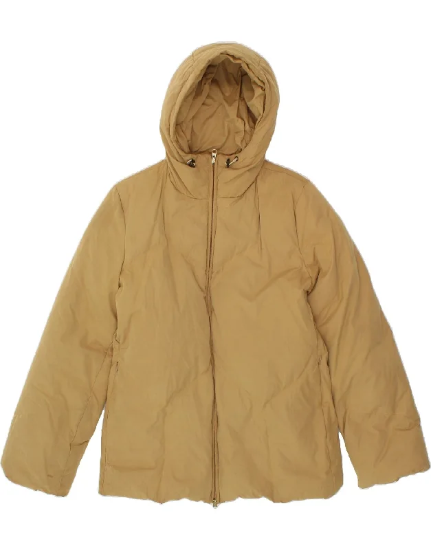 Hooded SweatshirtsBELFE Womens Hooded Padded Jacket UK 8 Small  Beige Polyamide