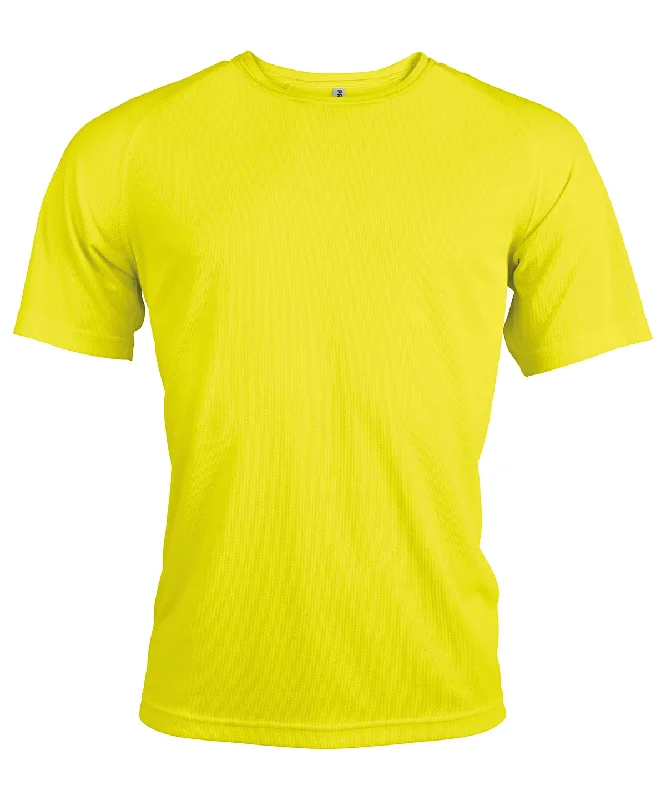 Punk Short Sleeve TopsFluorescent Yellow - Men's short-sleeved sports T-shirt