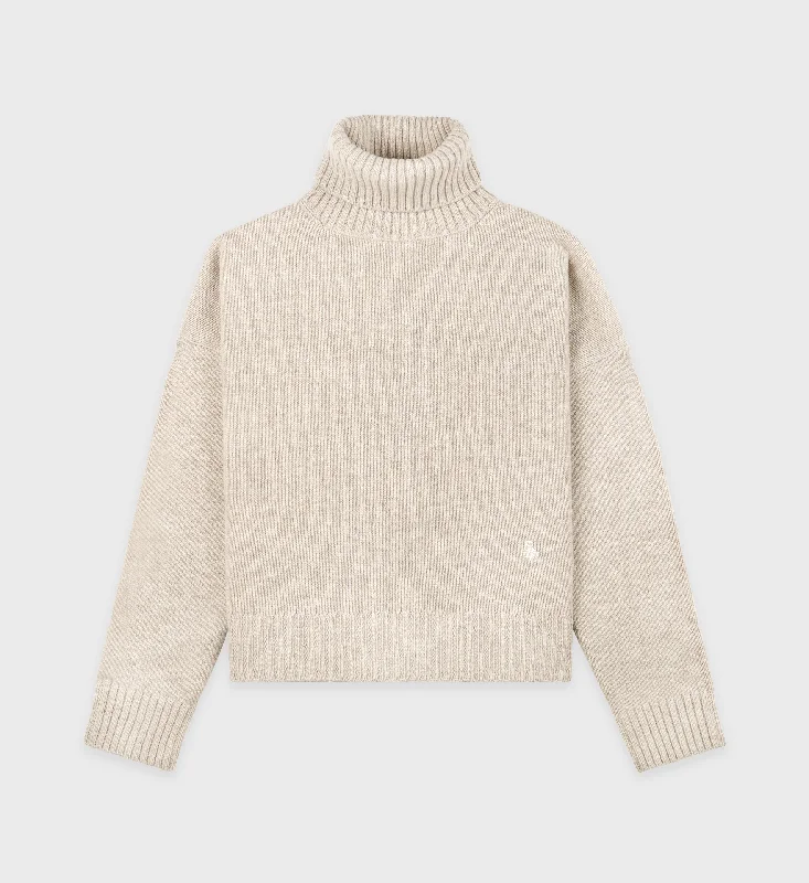 SRC Wool Turtleneck - Cream/White