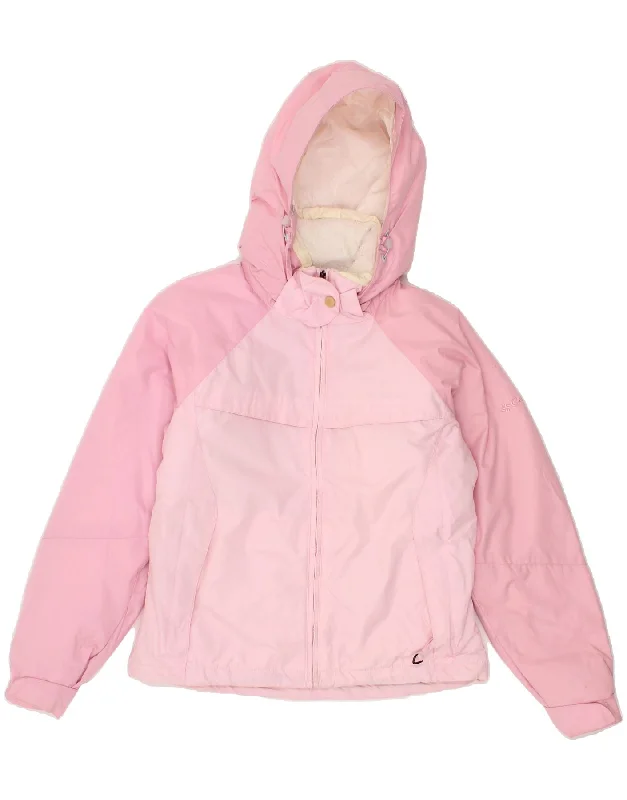 Embellished SweatshirtsCOLUMBIA Womens Hooded Windbreaker Jacket UK 10 Small Pink Colourblock