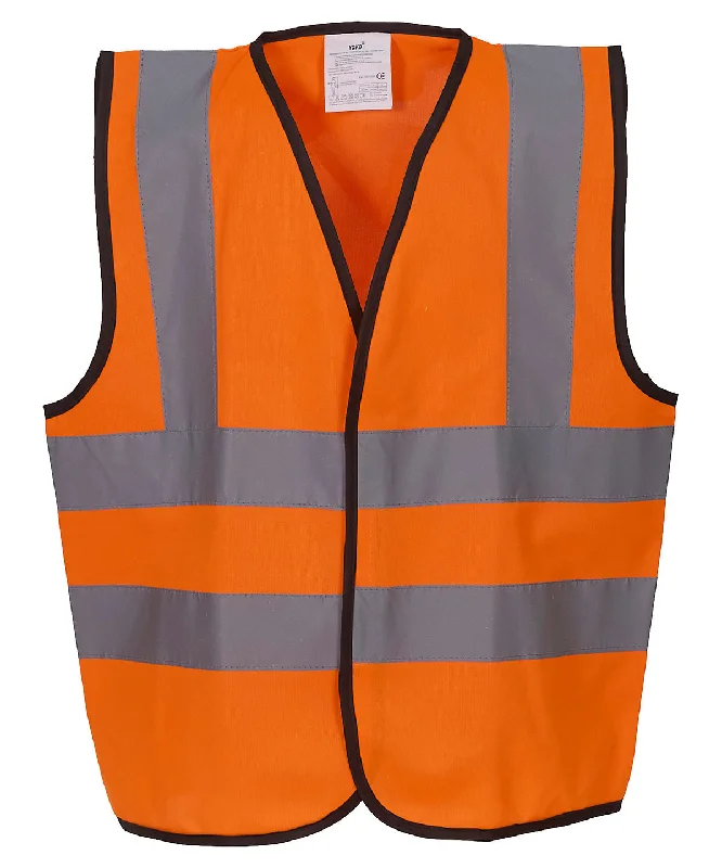 Orange - Kids hi-vis 2 b&b waistcoat (HVW100CH)Hooded Overcoats