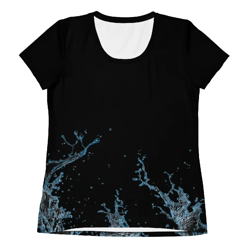 Painted Hoodies"Splash" Collection - All-Over Print Women's Athletic T-shirt