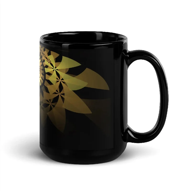 Artist Hoodies"Sunflower" Collection - Black Glossy Mug