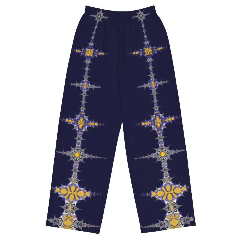 Sequined Hoodies"Purple Pike" Collection - All Over Print Unisex Wide Leg Pants