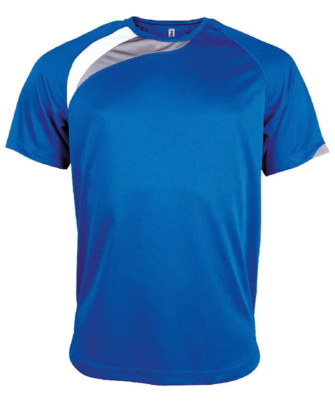 Scoop Neck Short Sleeve TopsRoyal Blue/White/Storm Grey - Adults short-sleeved jersey