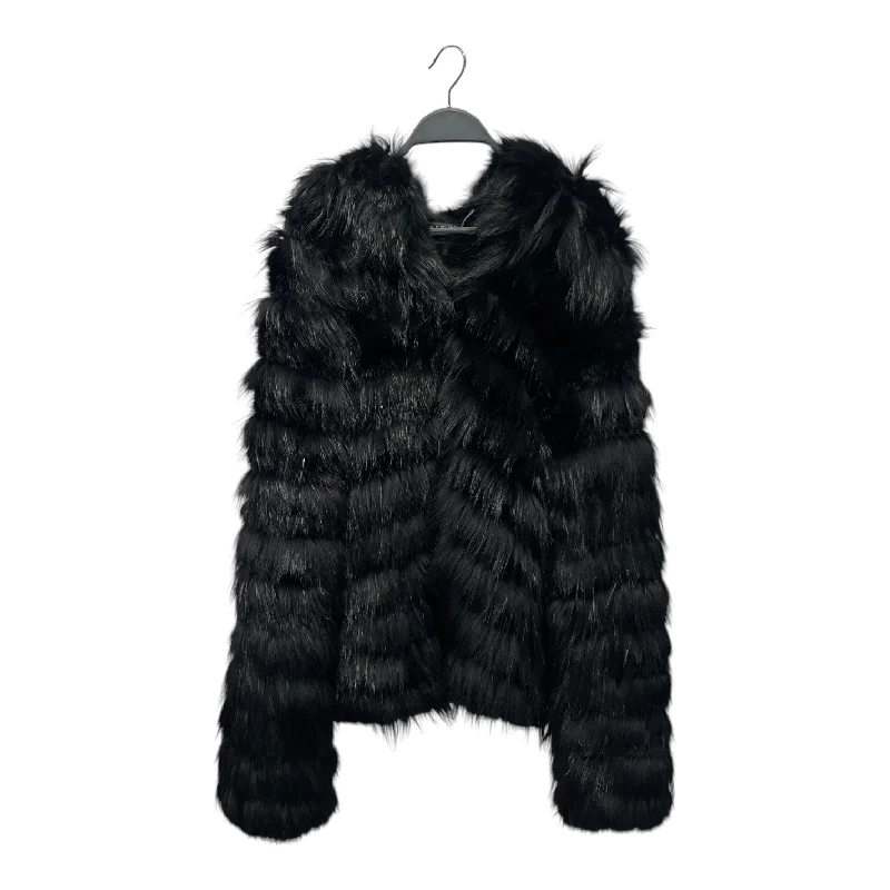 alice+olivia/Coat/LG/Fur/BLK/Puffer Overcoats