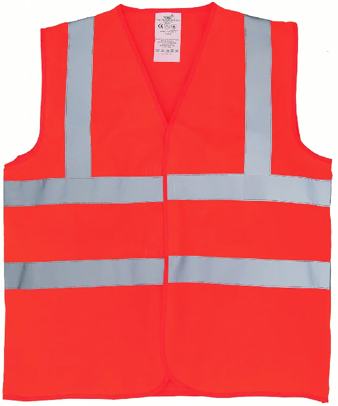 Orange - Flame-retardant hi-vis sleeveless waistcoat (HVW100FR)Beaded Overcoats