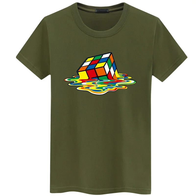 Cycling Short Sleeve TopsRubik Cube Print T Shirts Men & Women Fashion Design Summer O-neck Plus size 5XL Short Sleeve the big bang theory Tee streetwear